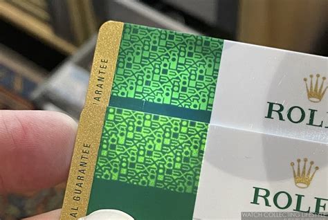 rolex nfc warranty card.